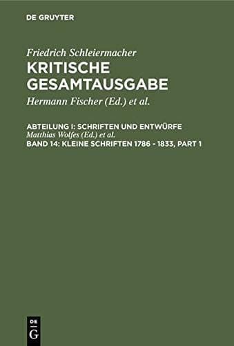 Cover of Kleine Schriften 1786 - 1833