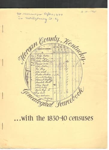 Cover of Morgan County, Kentucky, 1830-1850 censuses