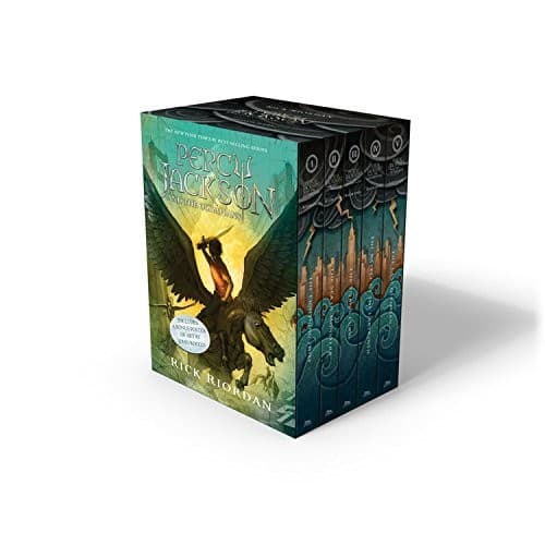 Cover of Percy Jackson and the Olympians 5 Book Paperback Boxed Set (w/poster)