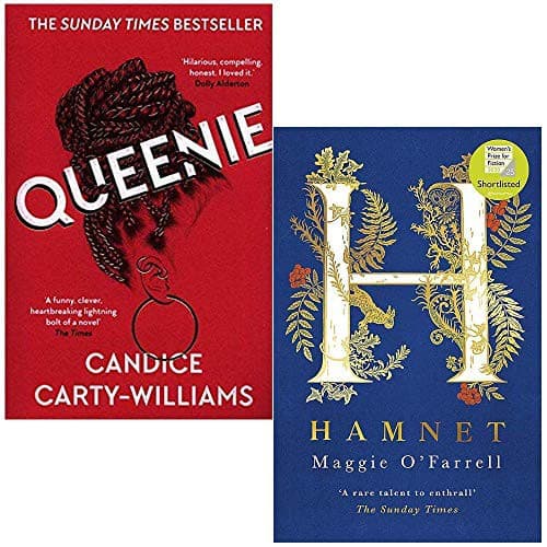 Cover of Queenie By Candice Carty-Williams & Hamnet By Maggie O'Farrell 2 Books Collection Set