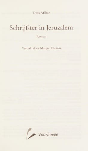 Cover of Schrijfster in Jeruzalem