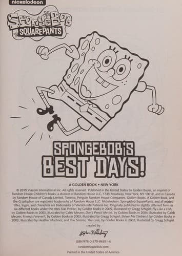 Cover of SpongeBob's Best Days!