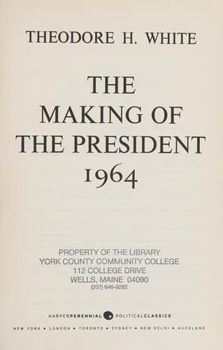 Cover of Making of the President 1964