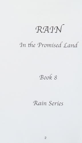 Cover of Rain in the promised land