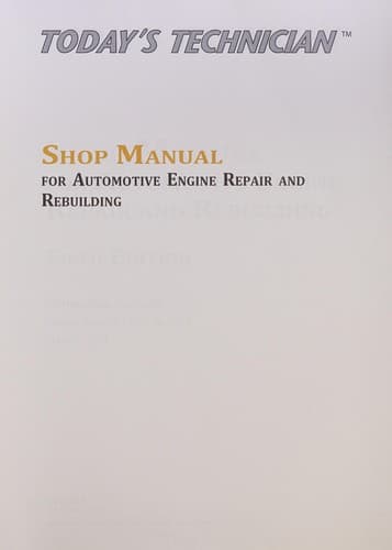 Cover of Classroom Manual for Today's Technician