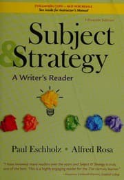 Cover of Subject & strategy -- fifteenth edition