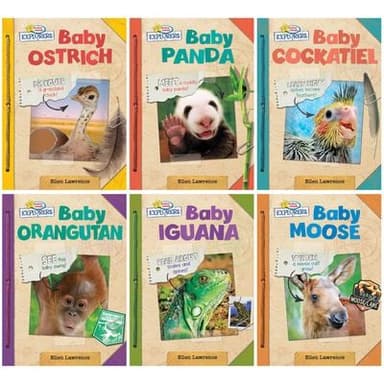 Cover of School and Library Active Minds Explorers Baby Animals Read-Along Series