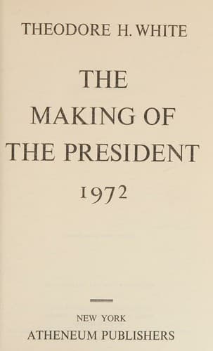 Cover of Making of the President 1972