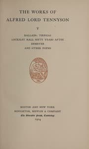 Cover of The works of Alfred Lord Tennyson