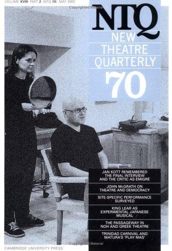 Cover of New Theatre Quarterly 70