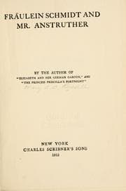 Cover of Fräulein Schmidt and Mr. Anstruther