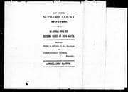 Cover of On appeal from the Supreme Court of Nova Scotia