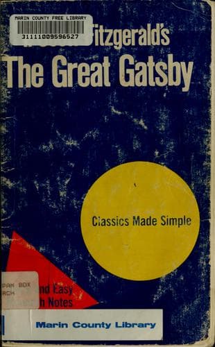 Cover of F. Scott Fitzgerald's the great Gatsby