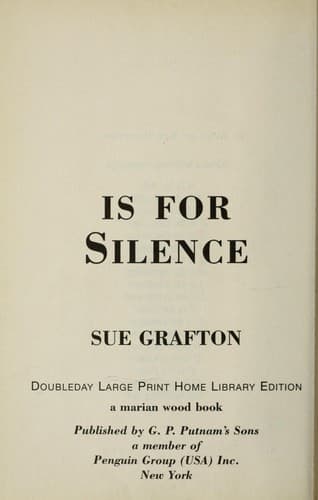 Cover of S Is for Silence
