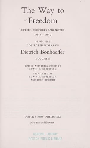 Cover of The Way to Freedom