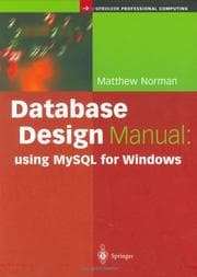 Cover of Database design manual