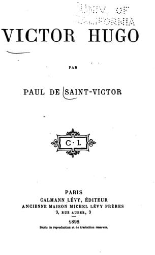 Cover of Victor Hugo