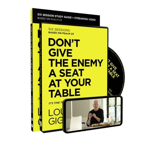 Cover of Don't Give the Enemy a Seat at Your Table Study Guide with DVD