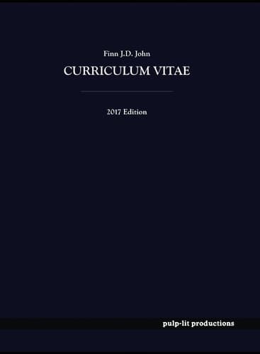 Cover of Curriculum Vitae, Finn J. D. John