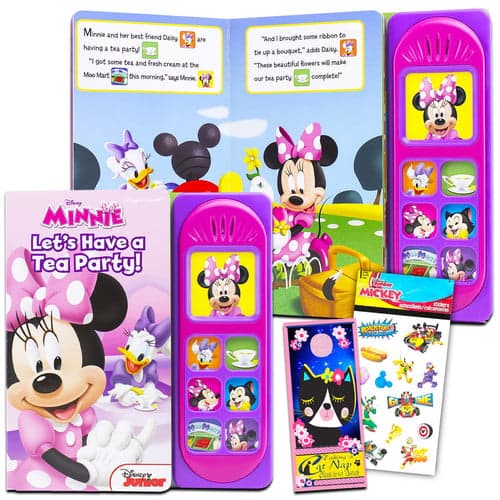 Cover of Disney Junior Minnie Mouse Sound Book - Minnie Mouse Book Set Includes Minnie Interactive Read along Storybook with Sound Buttons Plus Stickers and Door Hanger