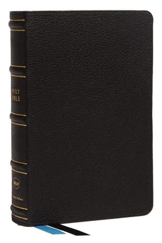Cover of NKJV, Compact Bible, Maclaren Series, Genuine Leather, Black, Comfort Print