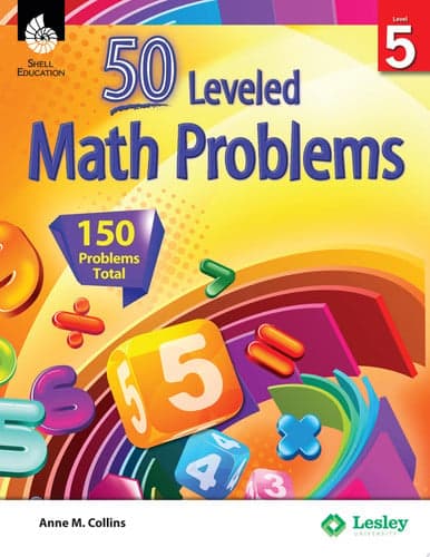 Cover of 50 Leveled Math Problems, Level 5