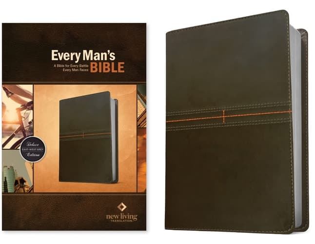 Cover of Every Man's Bible NLT (LeatherLike, East-West Grey)