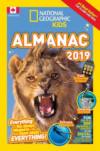 Cover of National Geographic Kids Almanac 2019, Canadian Edition