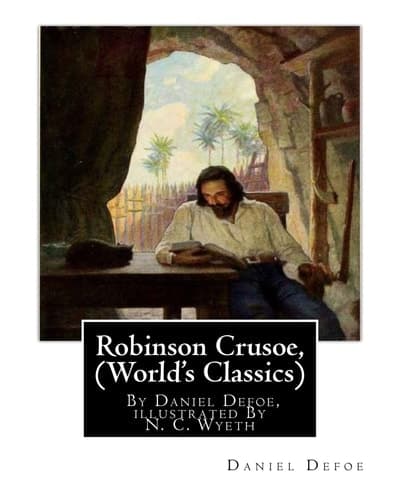 Cover of Robinson Crusoe, by Daniel Defoe, Illustrated by N. C. Wyeth