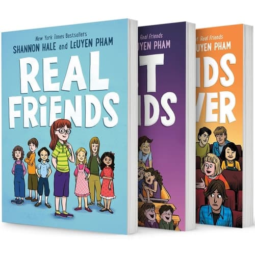 Cover of Best Friends Series, 3 Books Set, Real Friends, Best Friends, Friends Forever, by Shannon Hale