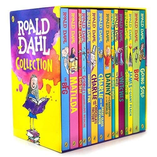 Cover of Roald Dahl Collection (BFG / Boy / Charlie and the Chocolate Factory / Charlie and the Great Glass Elevator / Danny the Champion of the World / Esio Trot / Fantastic Mr Fox / George's Marvellous Medicine / Giraffe and the Pelly and Me / Going Solo James and the Giant Peach / Magic Finger / Matilda / Twits / Witches)