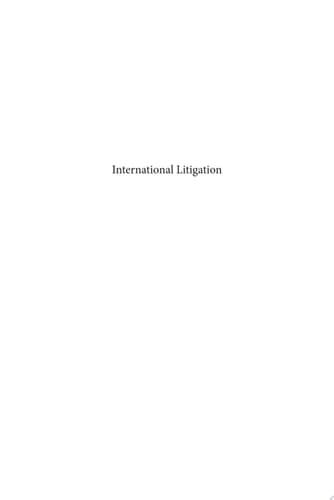 Cover of International Litigation